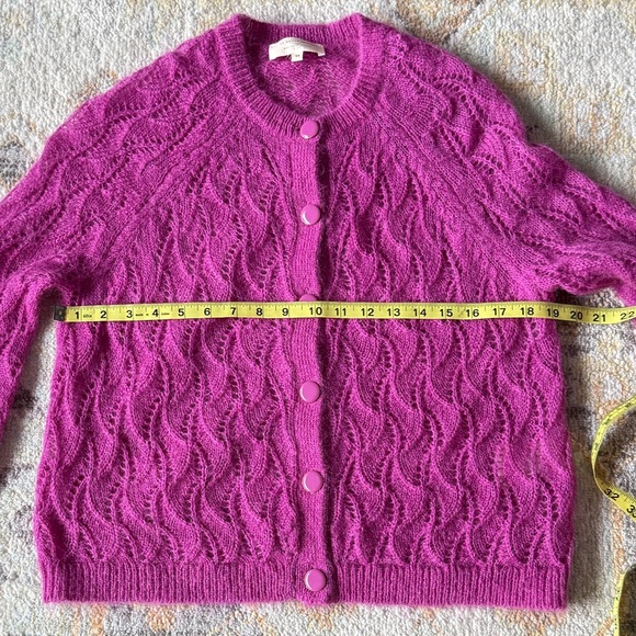 NWOT Sezane Knitwear buttoned up cardigan in beautiful soft pink color size XS - Picture 8 of 10
